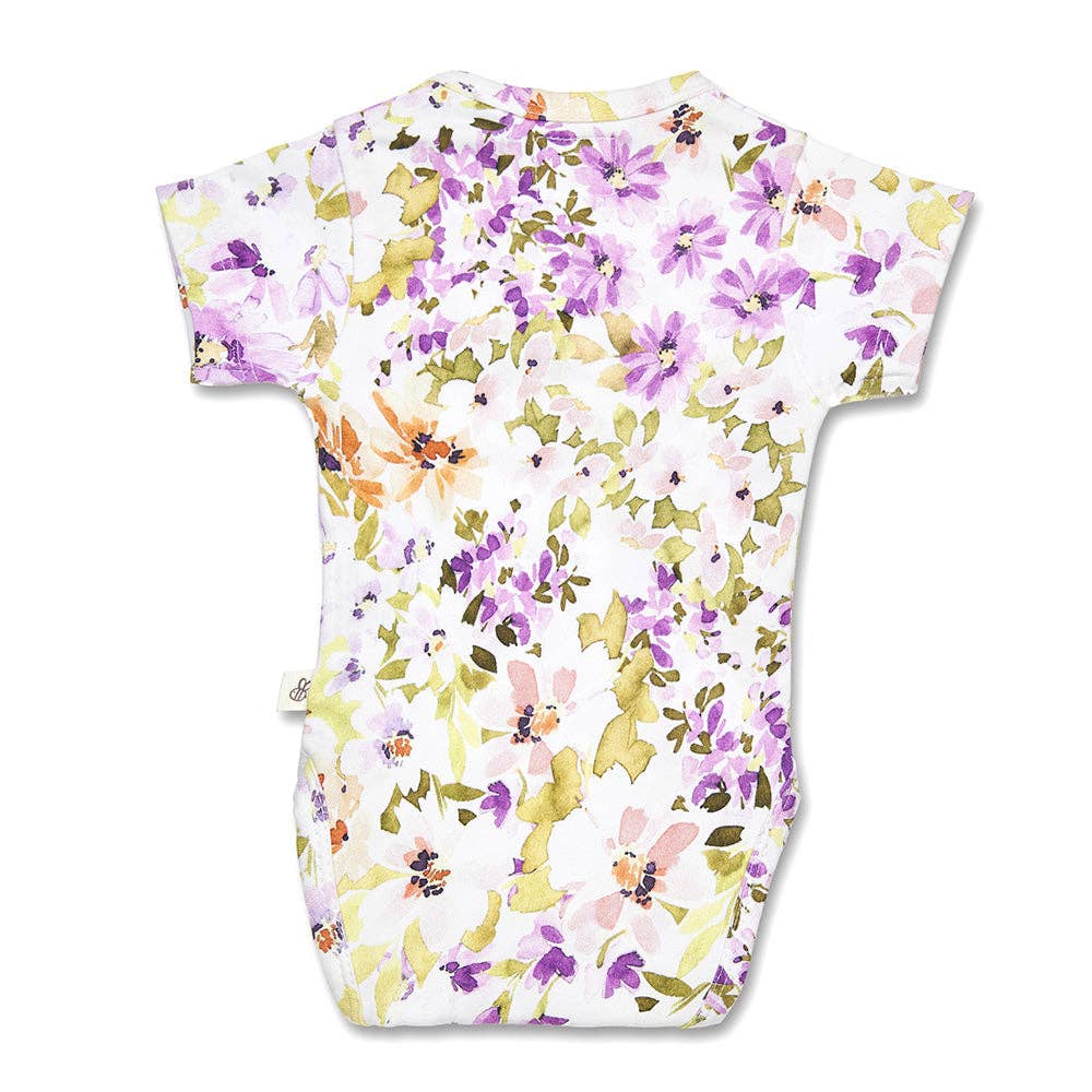 Isla Short Sleeve Organic Kimono Bodysuit