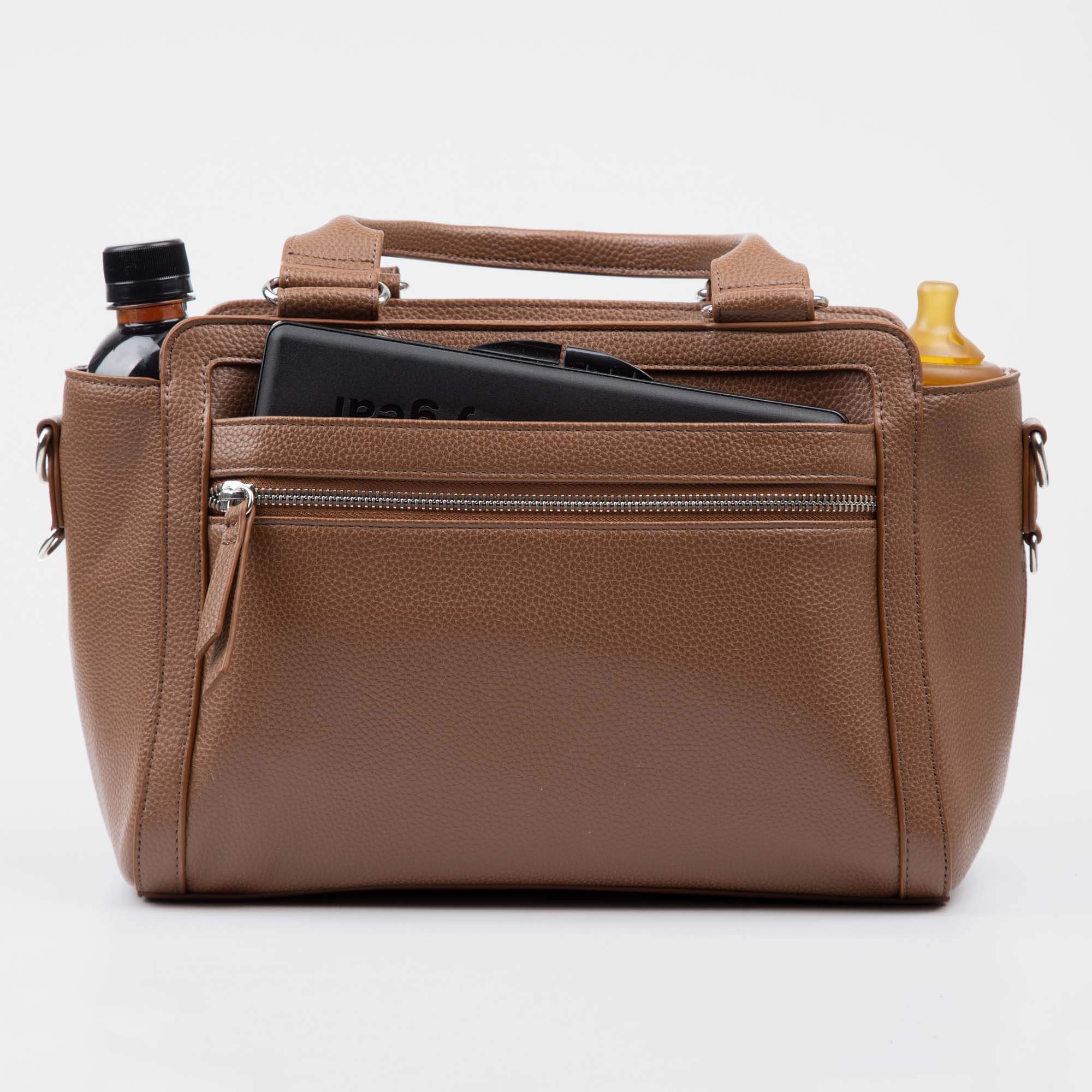 Amelia Convertible Pram Caddy - Pebbled Tan v2