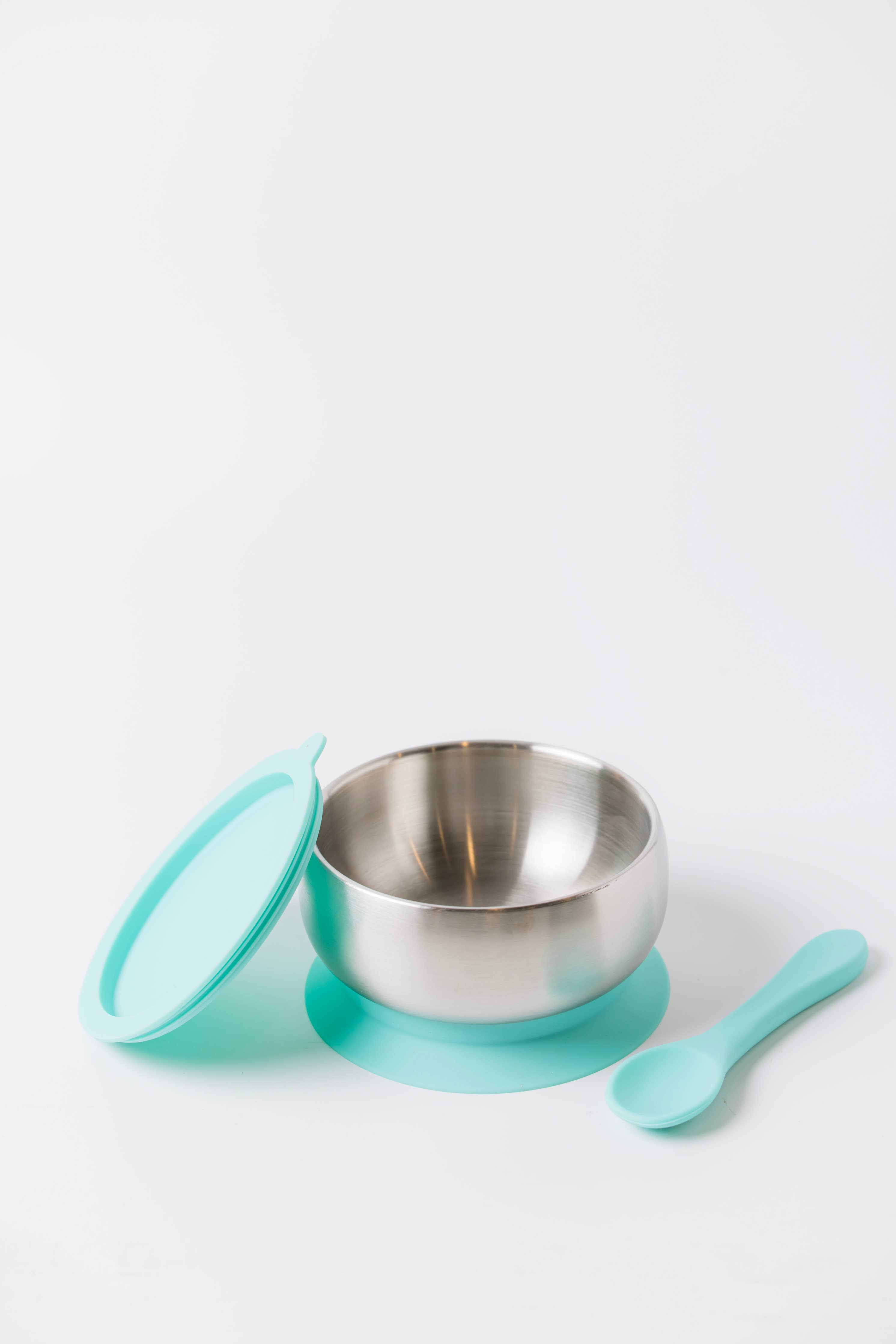 18/8 Stainless Steel Feeding Bowl with silicone suction base