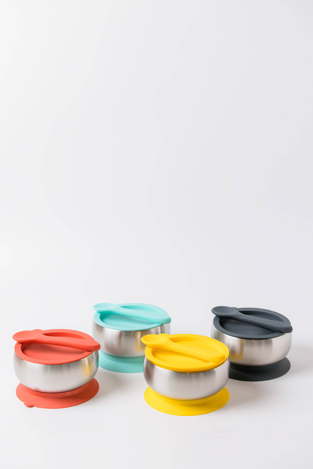 18/8 Stainless Steel Feeding Bowl with silicone suction base