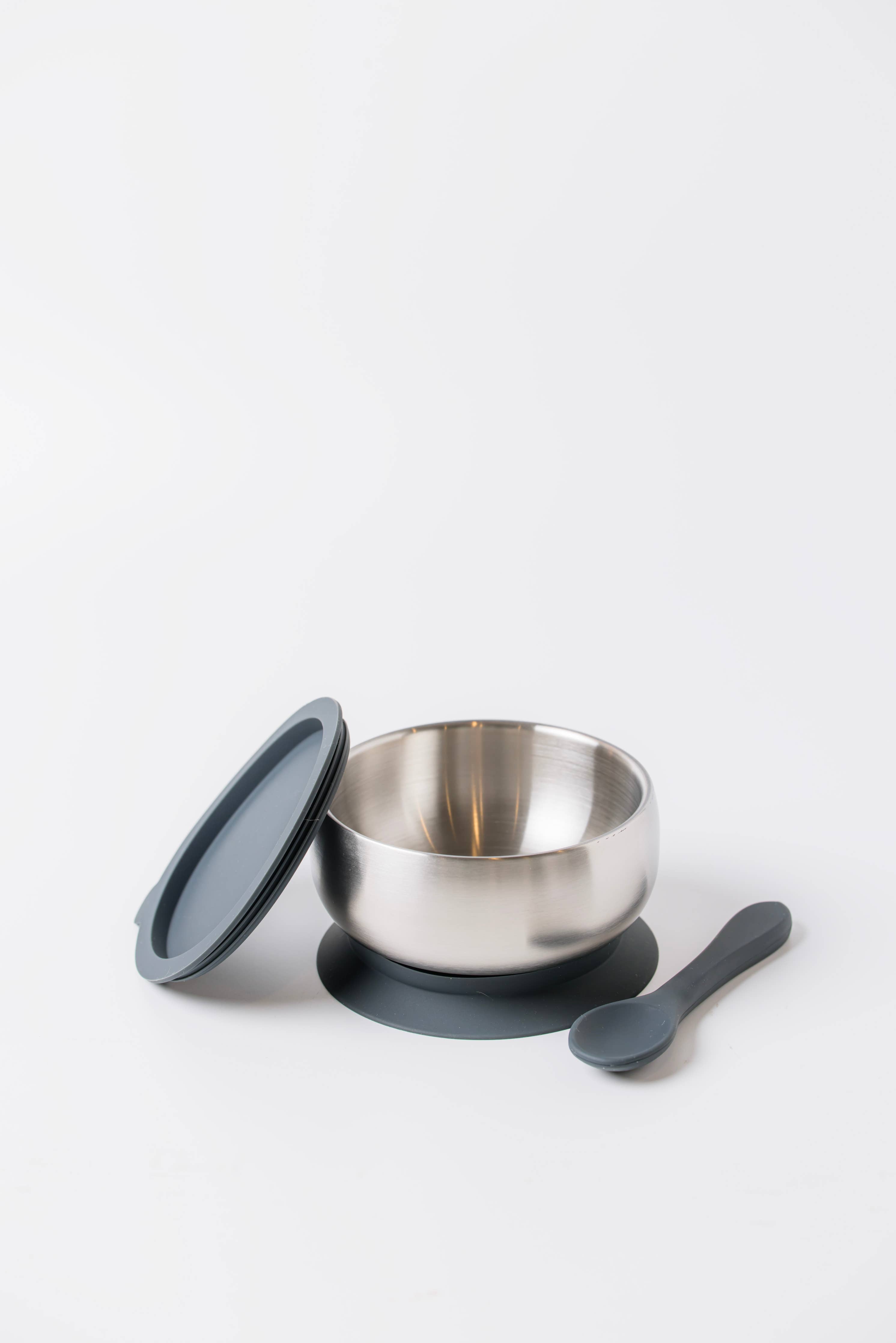 18/8 Stainless Steel Feeding Bowl with silicone suction base