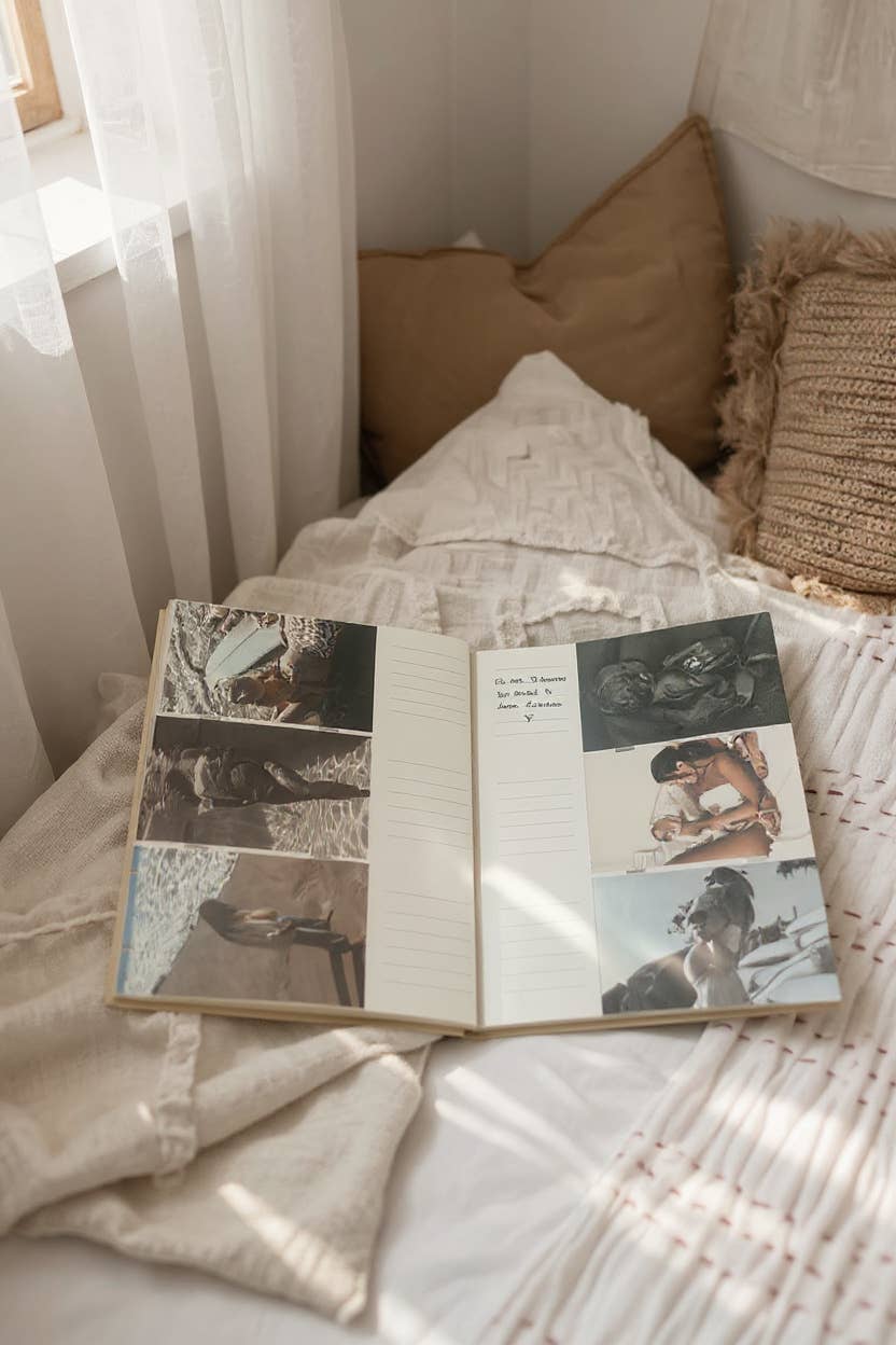 TINY STEPS | Baby Linen Photo Album