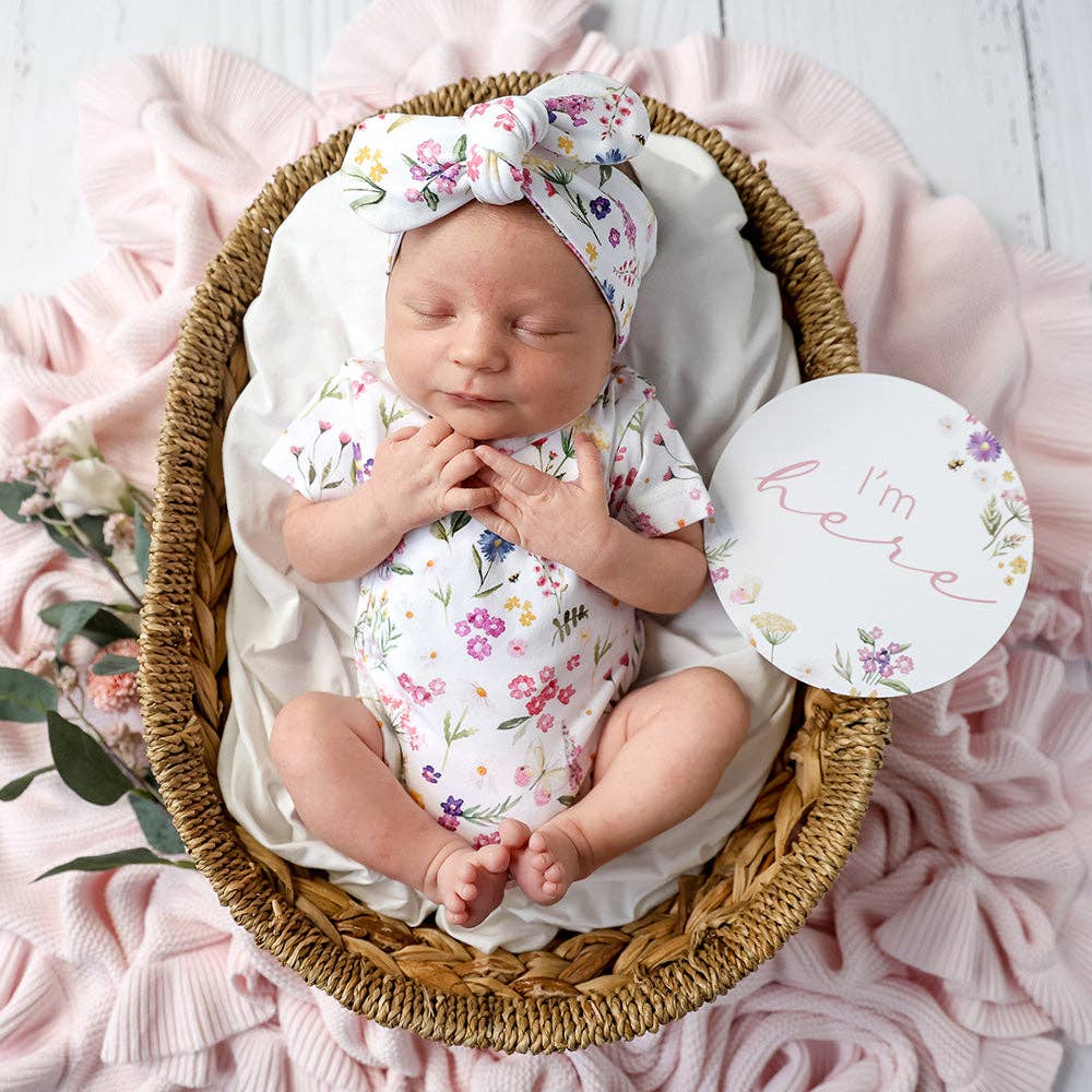Gracie & Jewel Pink Reversible Milestone Cards