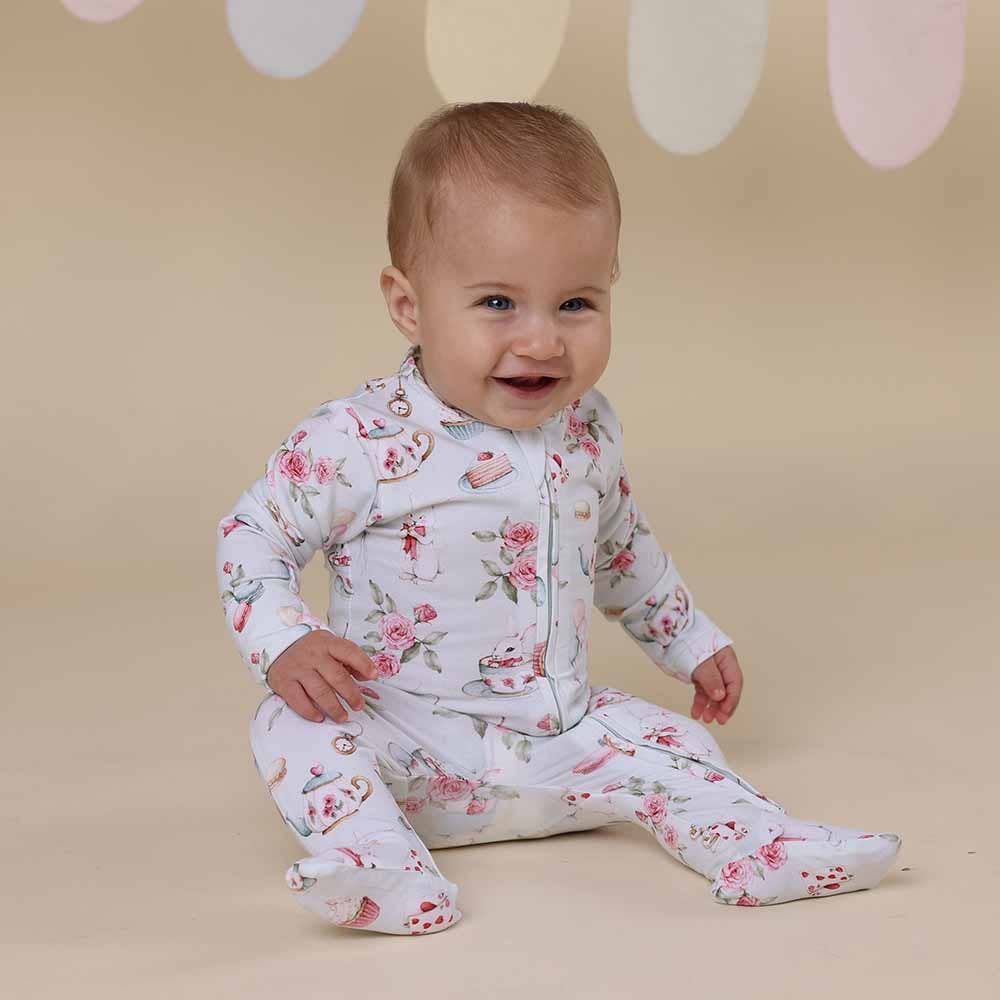 White Rabbit Organic Snuggle Sleepsuit Zip Footie