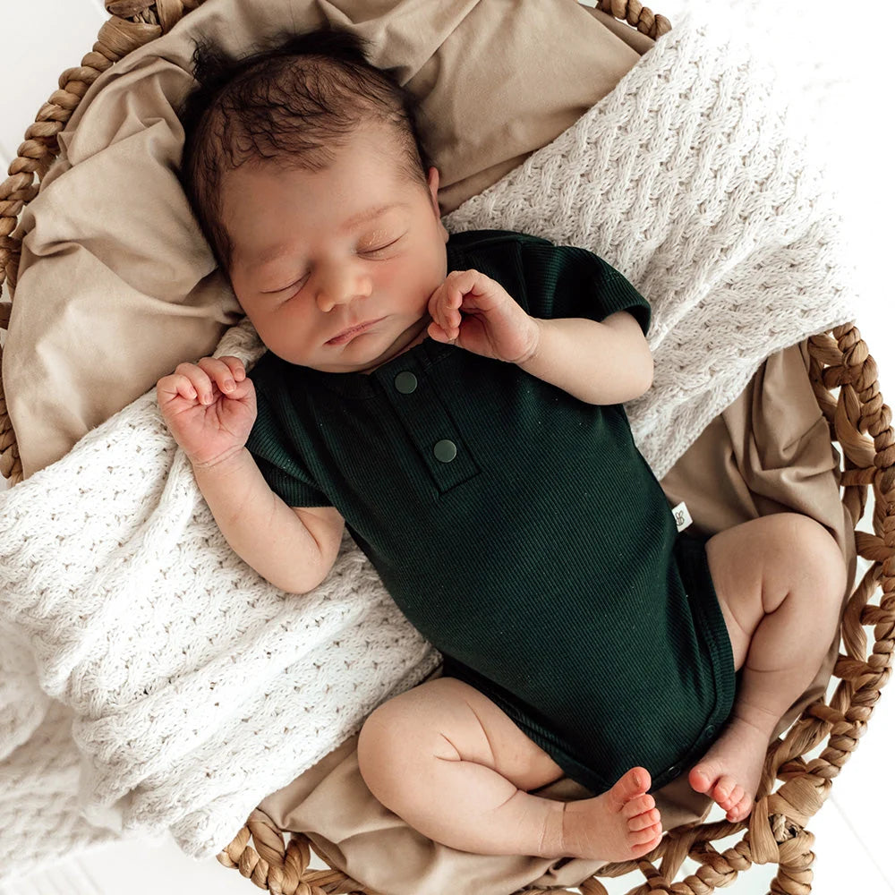 Emerald Short Sleeve Organic Bodysuit