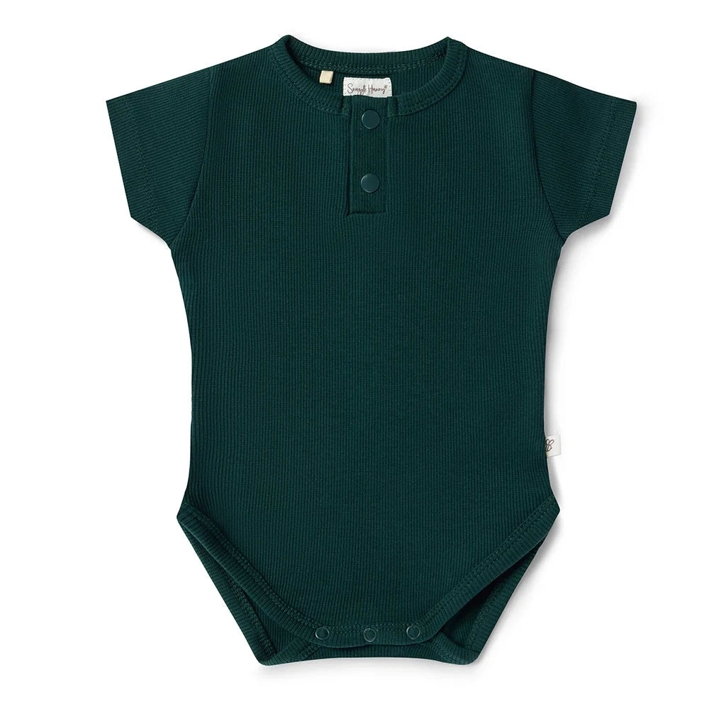Emerald Short Sleeve Organic Bodysuit