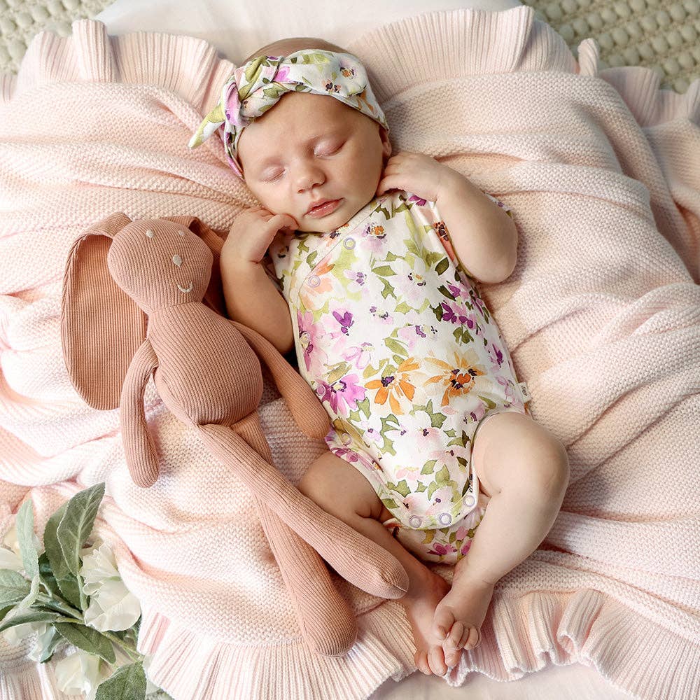 Isla Short Sleeve Organic Kimono Bodysuit