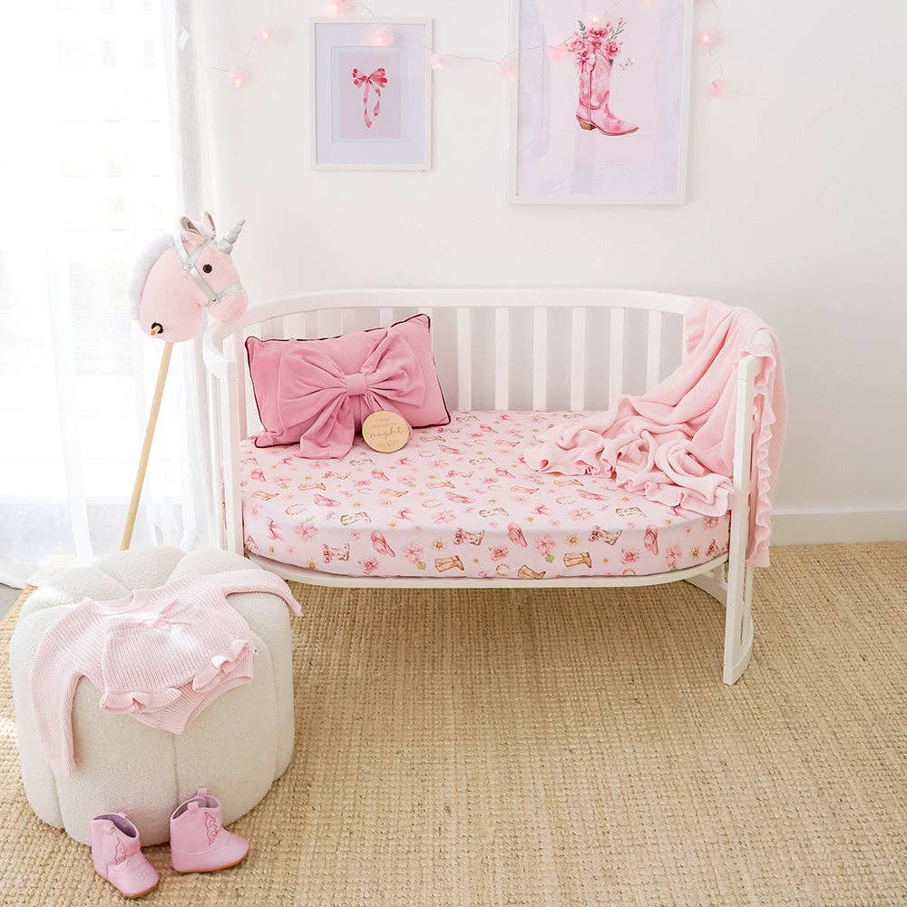 Boots & Bows Organic Fitted Cot Sheet