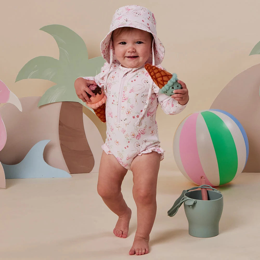 Flamingos Swim Hat