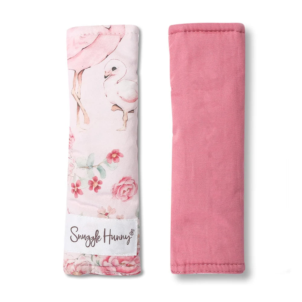 Flamingos Universal Reversible Pram Strap Covers