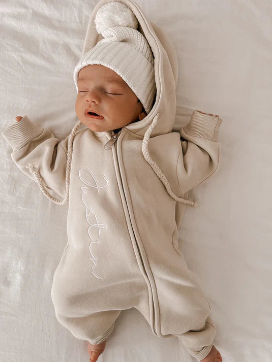 CUFF KNIT BEANIE | MILK - 0-3 MONTHS