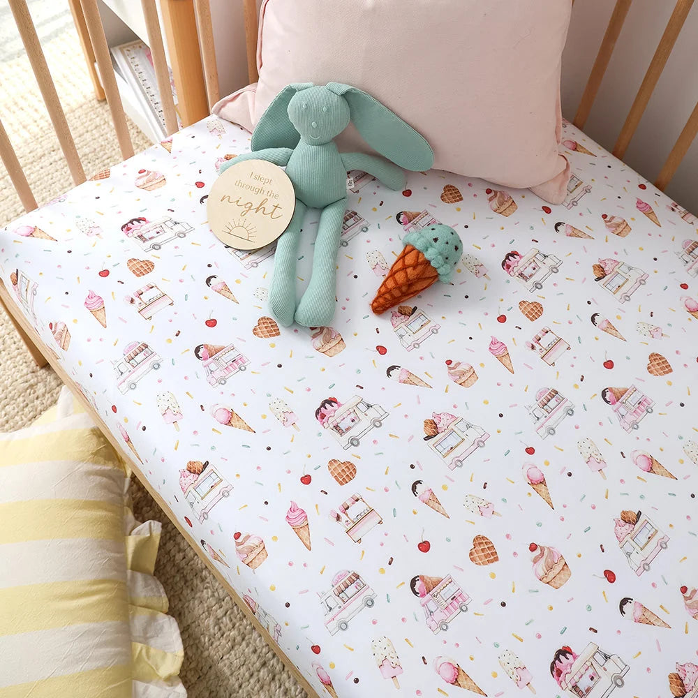 Ice Creams Organic Fitted Cot Sheet