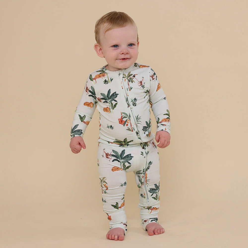 Jungle Organic Snugglesuit Convertible Romper