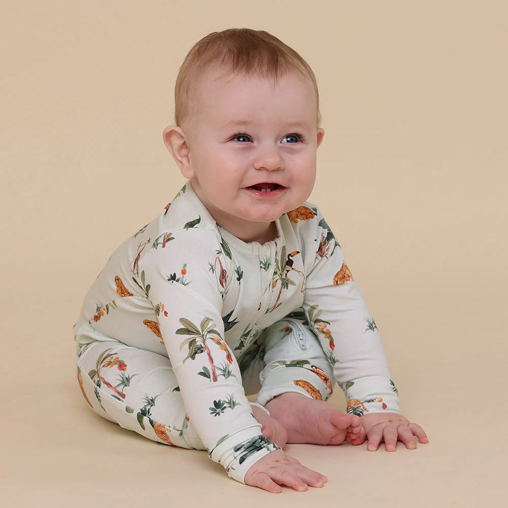 Jungle Organic Snugglesuit Convertible Romper