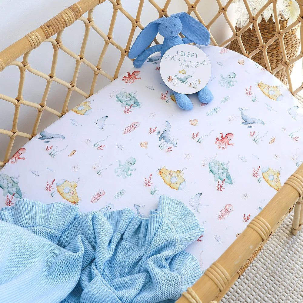 Little Subs Organic Bassinet Sheet / Change Pad Cover
