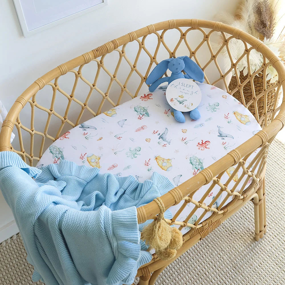 Little Subs Organic Bassinet Sheet / Change Pad Cover