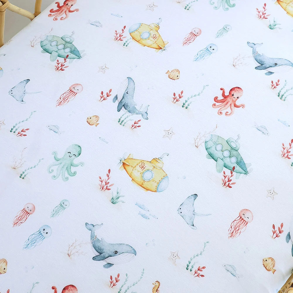 Little Subs Organic Fitted Cot Sheet