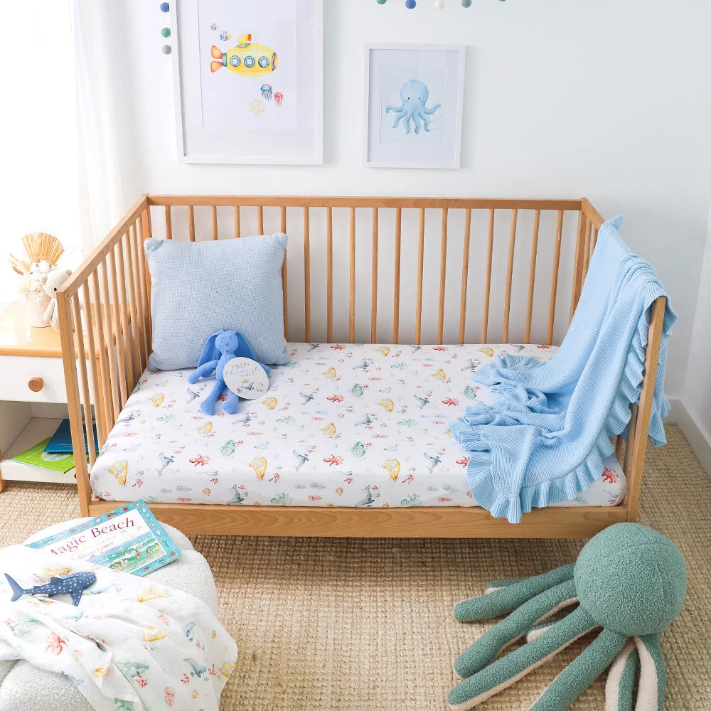 Little Subs Organic Fitted Cot Sheet