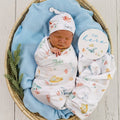 Little Subs Organic Jersey Wrap & Beanie Set