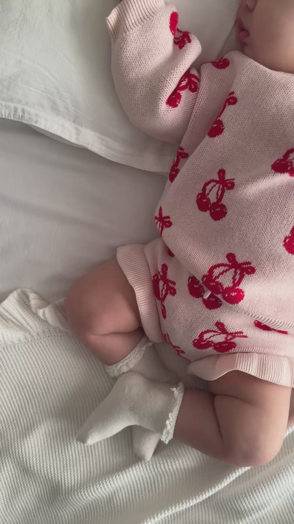 CHERRY BOW BLOOMERS - 0-3M