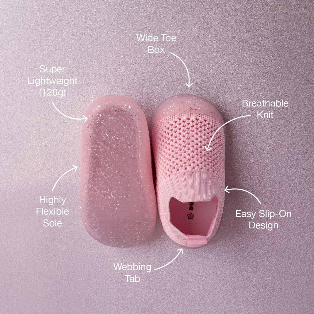 Duckies Slip-On Glitter Pink