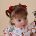 Red Piggy Tail Hair Clips - Pair