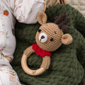 Handmade Reindeer Crochet Rattle