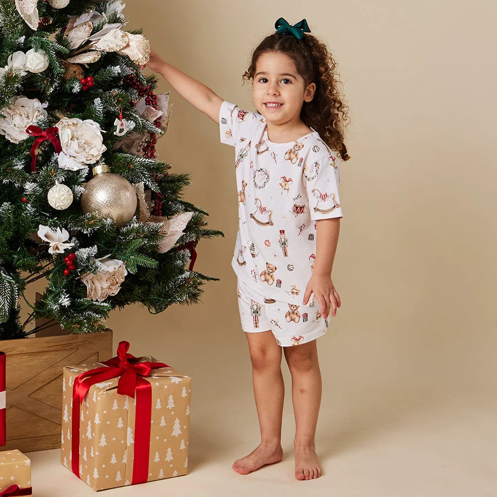 Santa's Toy Shop Organic Kids PJ Set