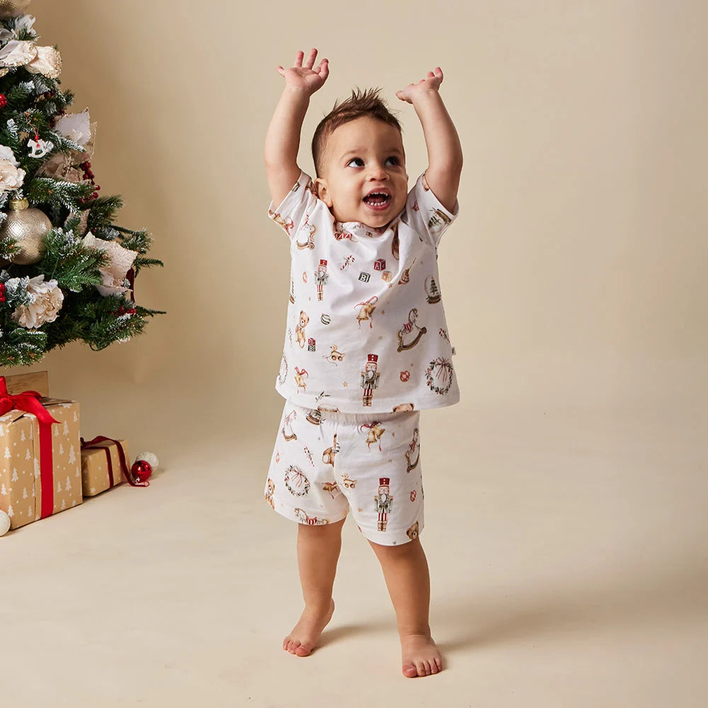 Santa's Toy Shop Organic Kids PJ Set