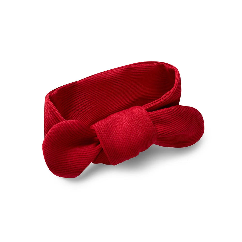 Red Ribbed Organic Topknot