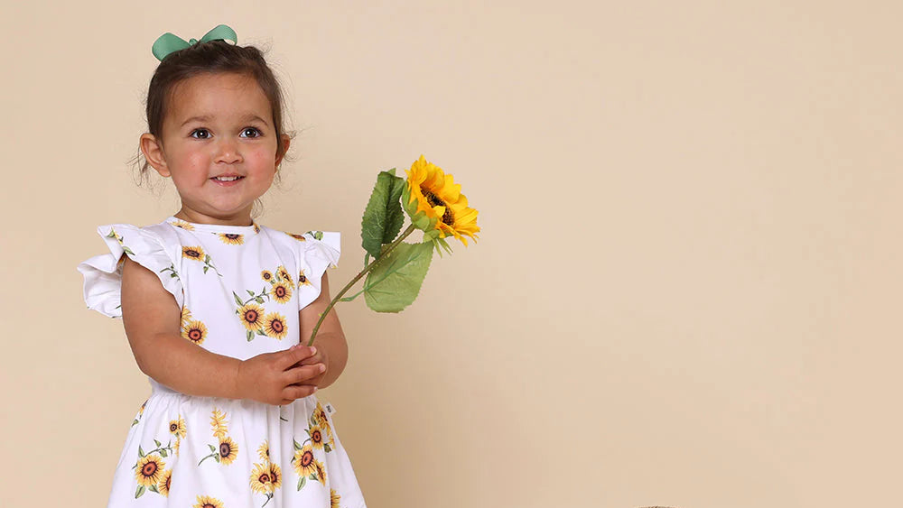 Sunflower Short Sleeve Organic Dress